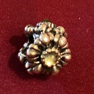 Bracelet Charm Silver Light Green Stone